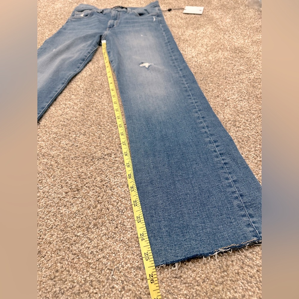 JOE’S Jeans Mid Rise Crop Boot Raw Hem in Color Portsmount Blue Women Sz 26 NWT - Picture 7 of 7